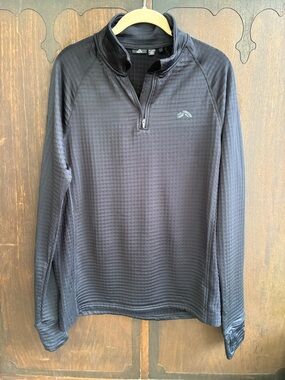 Crivit Men's Quarter-Zip Lightweight Shirt Jacket - Black Sz M 38/40